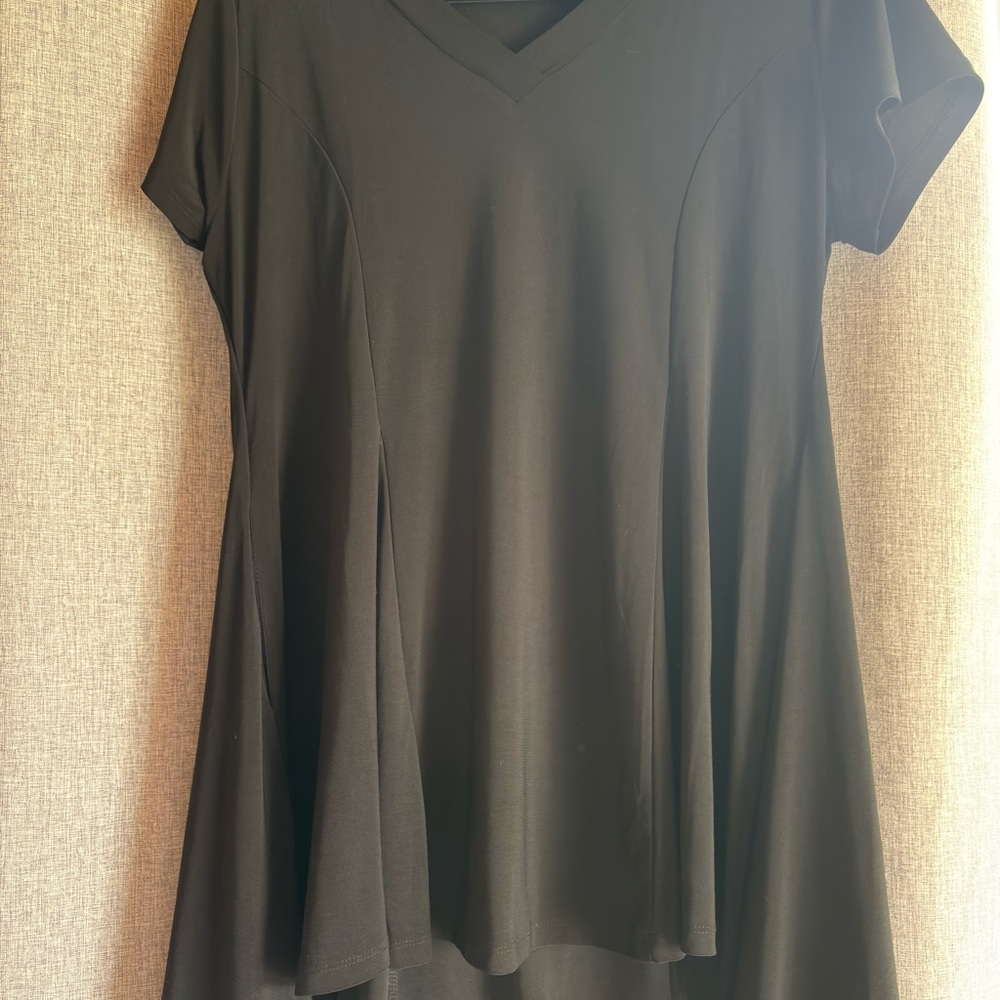 Attitudes by Renee Black V-Neck Tunic